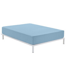 Fitted bottom sheet Alexandra House Living Blue Celeste 160 x 200 cm