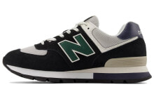 New Balance NB 574 低帮 跑步鞋 男女同款 黑绿 / Кроссовки New Balance NB 574 ML574DVB