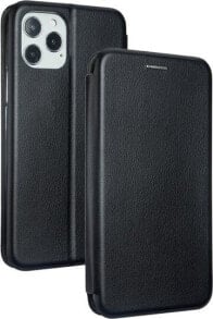 чехол книжка кожаный черный iPhone 12 6,1