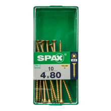 SPAX Yellox 4.0x80 mm Flat Head Wood Screw 10 Units