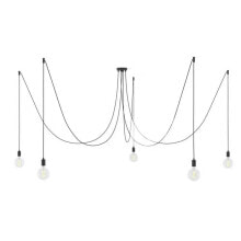 CREATIVE CABLES Spider Hanging Lamp 5 Falls With Light Bulb