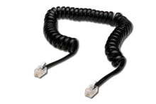 Кабели и разъемы для аудио- и видеотехники ASSMANN Electronic AK-460101-040-S телефонный кабель 4 m Черный, Прозрачный