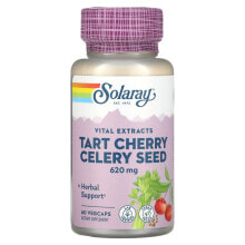 Антиоксиданты solaray, Экстракт вишни и семян злаковых, 60 растительных капсул