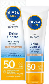 Mattierende Gesichtscreme SPF50 - Nivea Sun UV Face Shine Control Mattifying Effect Medium Tinted Cream SPF50