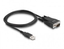 Delock Adapter USB 2.0 Typ-A Stecker zu 1x Seriell RS-232 D-Sub 9 mit Schrauben und