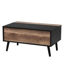 Baxton Studio jensen Modern and Contemporary Wood Lift Top Coffee Table with Storage Compartment