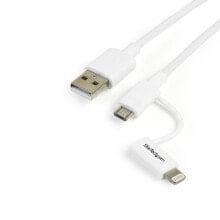 StarTech.com LTUB1MWH USB кабель 1 m 2.0 USB A Micro-USB B Белый