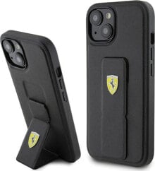 Купить чехлы для смартфонов Ferrari: Ferrari Ferrari FEHCP15SGSPSIK iPhone 15 / 14 / 13 6.1" czarny/black hardcase Grip Stand Metal Logo