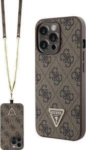 Guess Etui Guess GUHCP13XP4TDSCPW Apple iPhone 13 Pro Max hardcase Crossbody 4G Metal Logo brązowy/brown