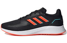 adidas neo Runfalcon 耐磨防滑 低帮 跑步鞋 男款 黑橙 / Adidas Neo Runfalcon H04539