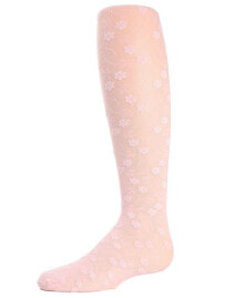 MeMoi infant Sweet Blossoms Sheer Raised Floral Print Tights