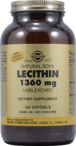 Лецитин Solgar Lecithin Лецитин 1360 мг 100 гелевых капсул