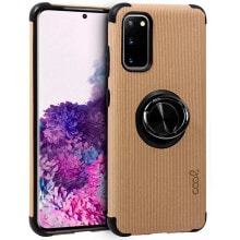 COOL Samsung G980 Galaxy S20 Hard Fabric + Ring Beige phone case