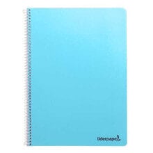 LIDERPAPEL Spiral notebook A4 micro series soft cover 80h 80gr horizontal with margin 4 holes