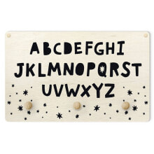 Kindergarderobe Alphabet mit Sternen