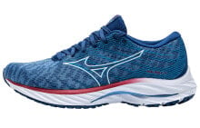 Mizuno Wave Rider 26 缓震 防滑 低帮 跑步鞋 男女同款 蓝红 / Кроссовки Mizuno Wave Rider 26 J1GC220355