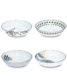 Portmeirion sara Miller Artisanne Noir Pasta Bowls, Set of 4