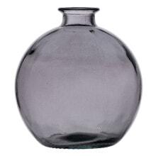 Vase Grey recycled glass 16 x 16 x 18 cm