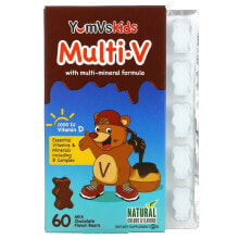 Yum-Vs, Multi V, с мультиминеральной формулой, со вкусом молочного шоколада, 60 мишек