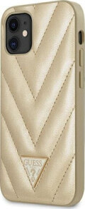 Guess Guess GUHCP12SPUVQTMLBE iPhone 12 mini 5,4 złoty/gold hardcase V-Quilted Collection