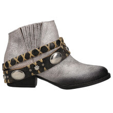 Купить женские высокие ботинки Corral Boots: Corral Boots Harness Studded Round Toe Pull On Ankle Booties Womens Grey Casual