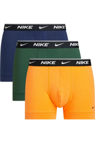 Erkek Nike Marka Logolu Elastik Bantlı Günlük Kullanıma Uygun Lacivert-yeşil-turuncu Boxer 0000ke100