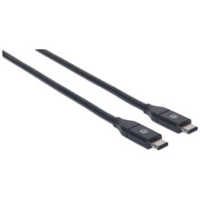 Manhattan 354899 USB кабель 0,5 m 3.2 Gen 2 (3.1 Gen 2) USB C Черный