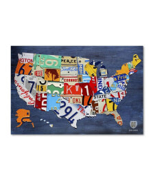 Trademark Global design Turnpike 'USA Map' Canvas Art - 32