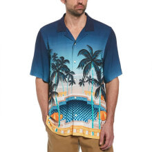 ORIGINAL PENGUIN Camp Ev Pool Scene short sleeve shirt