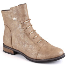 Купить женские высокие ботинки Jezzi: Insulated flat-heeled ankle boots Jezzi W JEZ52H, beige