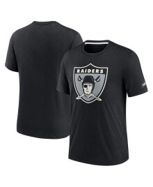 Nike men's Black Las Vegas Raiders Rewind Playback Logo Tri-Blend T-shirt
