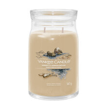 Aromatic diffusers and candles aromatic candle Signature glass large Amber &amp; Sandalwood 567 g