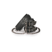 Набор для БДСМ EasyToys Ligature Set Collar with Handcuffs Black