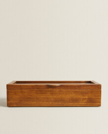 Wooden and linen watch box