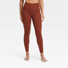 All In Motion Women's Leggings XS Brown Contour Curvy High-Rise Elastic Waist купить онлайн