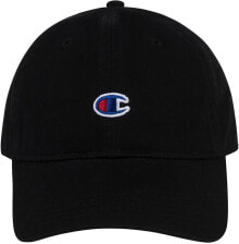 Мужские бейсболки Мужская бейсболка черная с логотипом Champion Men's Father Dad Adjustable Cap Headband