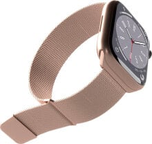 Puro Puro Milanese Magnetic Band - Pasek ze stali nierdzewnej do Apple Watch 38/40/41 mm (różowe złoto)