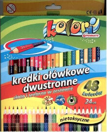 Цветные карандаши для рисования для детей Penmate Crayons Premium Kolori 24pcs-48 colors