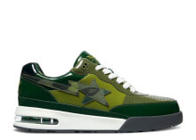 Купить мужские кроссовки A Bathing Ape: [1I80191003-GREEN] Mens A Bathing Ape Bape Road Sta 'Patent Leather Green (2022)