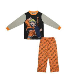 Купить детские пижамы для мальчиков Naruto: Boys Youth 2-Piece Sleepwear Set with Long Sleeve Shirt and Sleep Pants