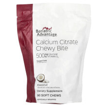 Calcium Citrate Chewy Bite, Sugar-Free, Caramel, 90 Soft Chews