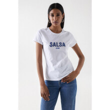 SALSA JEANS Institutional Beaded Branding Short Sleeve T-Shirt