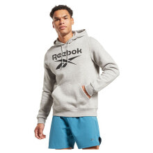 REEBOK Identity Fleece Stacked Logo Pullover Sweatshirt