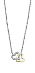 Ювелирные колье Romantic steel bicolor necklace Woman`s Heart LS2117-1 / 1