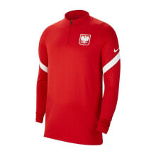 Женские кроссовки мужской лонгслив спортивный красный с логотипом Nike Poland Dry Strike Drill M CV0564-611 sweatshirt