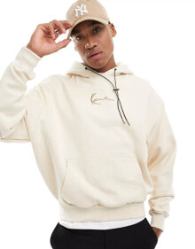 Купить мужские толстовки Karl Kani: Karl Kani small signature heavy hoodie in cream