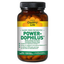 Пребиотики и пробиотики country Life Power-Dophilus Ежедневный пробиотик дофилус для поддержки здоровья пищеварительной системы и баланса микрофлоры 12 млрд КОЕ 100 вегетарианских капсул