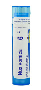 Витамины и БАДы для пищеварительной системы Boiron Nux vomica 6C Гомеопатическое средство от изжоги или сонливости из-за чрезмерного приема пищи или питья 80 пеллет