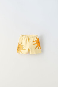 Smiling sun plush bermuda shorts