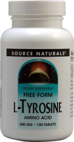 Аминокислоты source Naturals Free Form L-Tyrosine L-тирозина 500 мг 100 таблеток